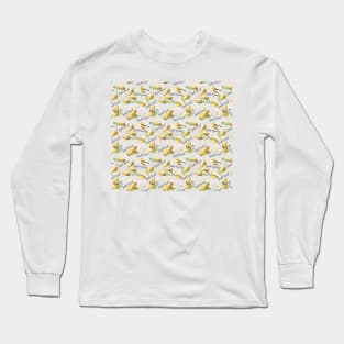 Garlic Bread Illustration Pattern V1 Long Sleeve T-Shirt